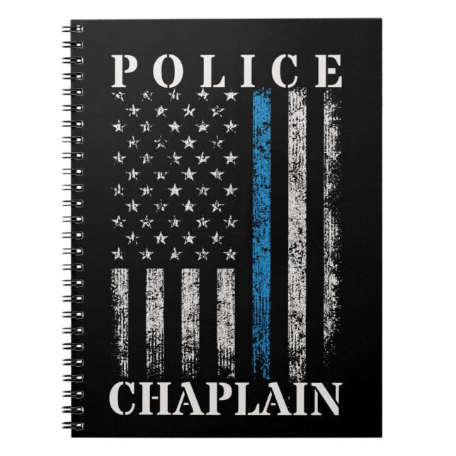 Police Chaplain American Flag Notebook (Front)