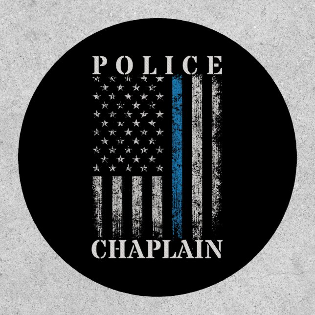 Police Chaplain American Flag Patch (Front)
