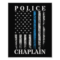 Police Chaplain American Flag