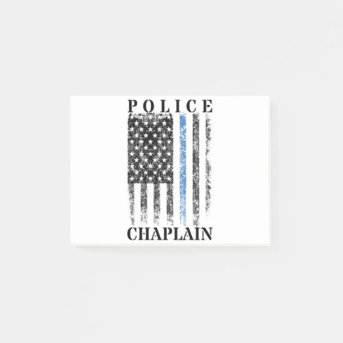 Police Chaplain American USA Flag Post_it Notes