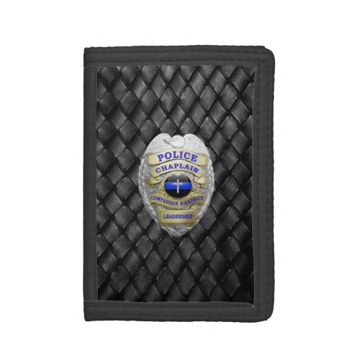 Police Chaplain Badge Trifold Wallet