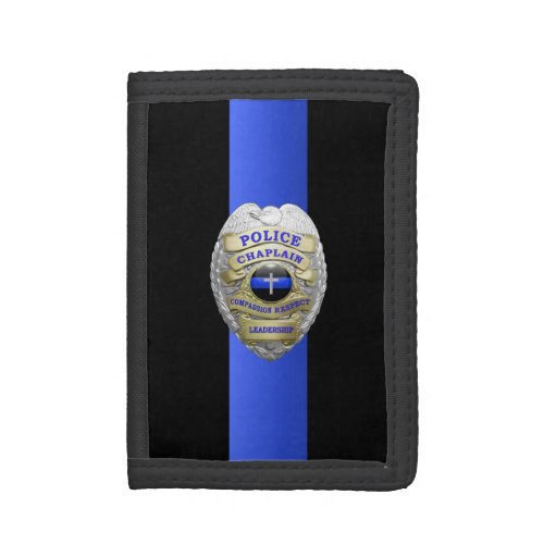 Police Chaplain Badge Trifold Wallet