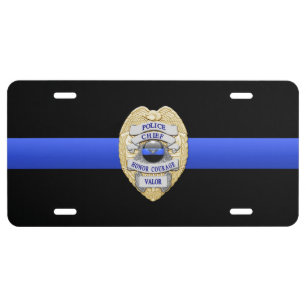Police Chief Eagle Insignia Badge License Plate