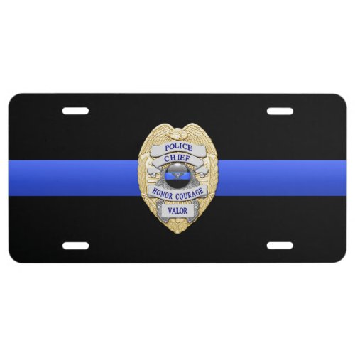 Police Chief Eagle Insignia Badge License Plate