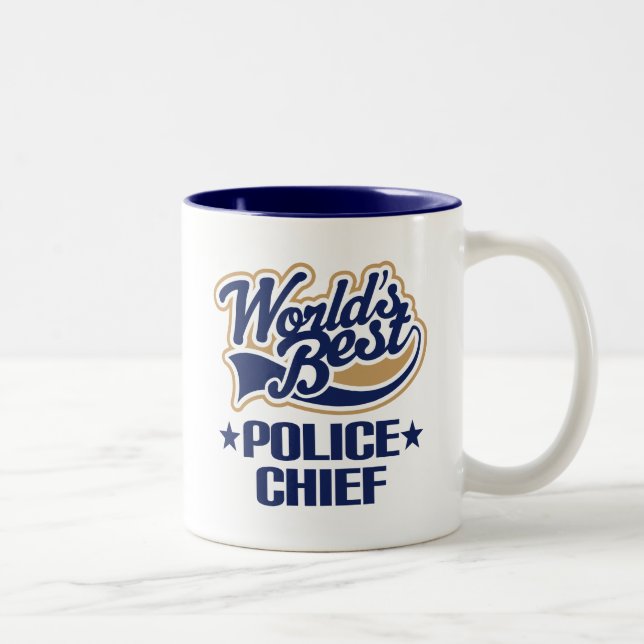 Police Chief Gift Two-Tone Coffee Mug (Right)