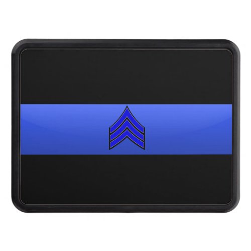 Police Chief Rank_ Thin Blue Line Hitch Cover