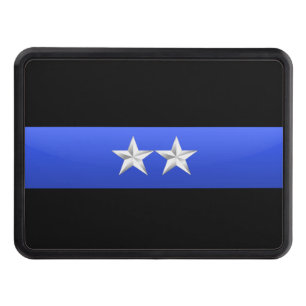 Police Chief Rank- Thin Blue Line Hitch Cover