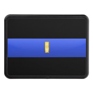 Police Chief Rank- Thin Blue Line Hitch Cover