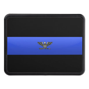 Police Chief Rank- Thin Blue Line Hitch Cover