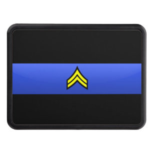 Police Chief Rank- Thin Blue Line Hitch Cover