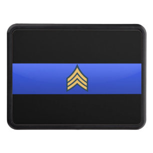 Police Chief Rank- Thin Blue Line Hitch Cover