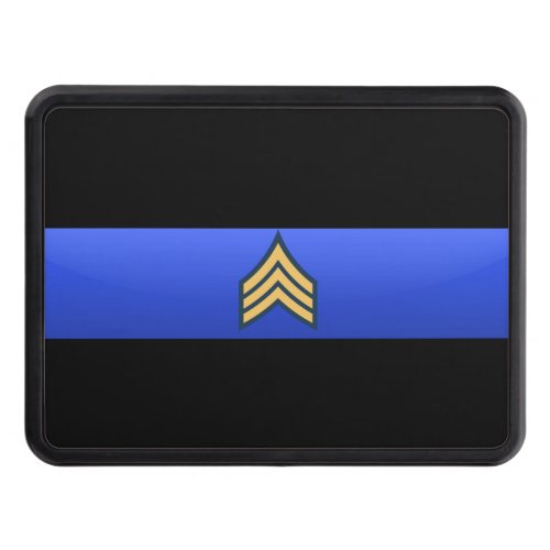 Police Chief Rank_ Thin Blue Line Hitch Cover