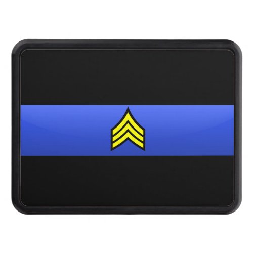 Police Chief Rank_ Thin Blue Line Hitch Cover