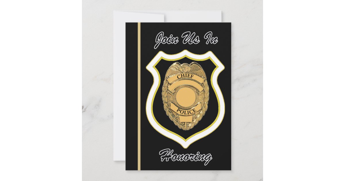 Police Chief's Retirement Invitation | Zazzle