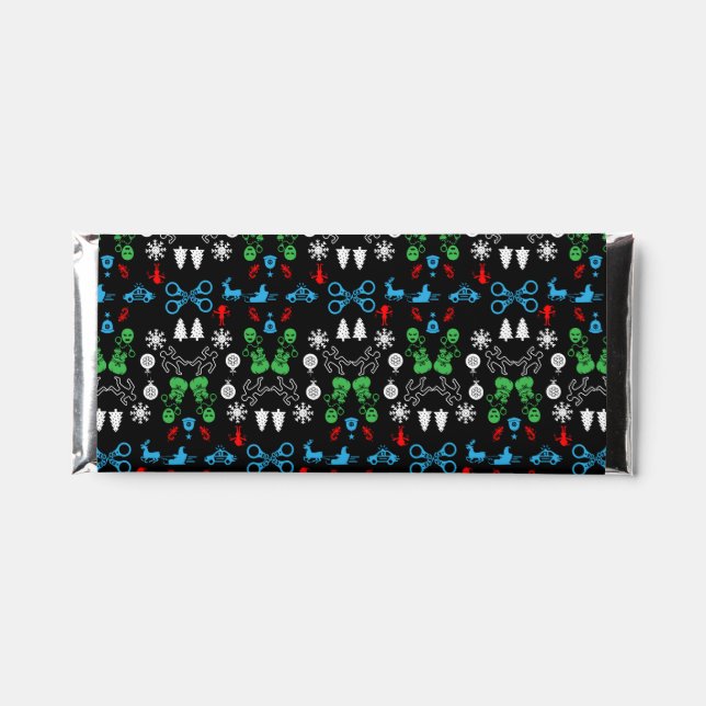Police Christmas Decorative Hershey Bar Favors (Front)
