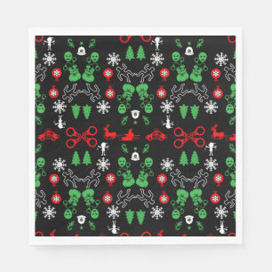 Police Christmas Decorative Napkins