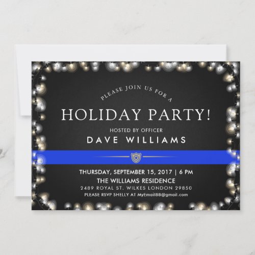 Police Christmas Party Invitation