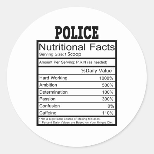 Police Classic Round Sticker