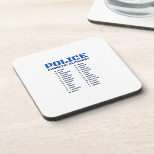 Police Communication Tool - A to Z Alphabet Beverage Coaster