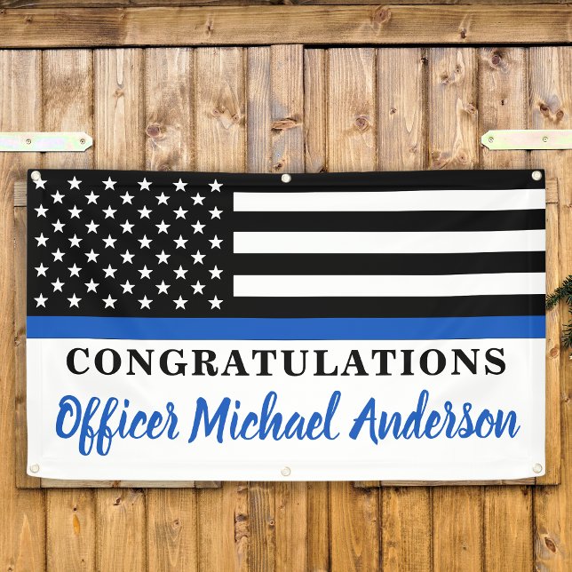 Police Congratulations Retirement Graduation Party Banner (Creator Uploaded)