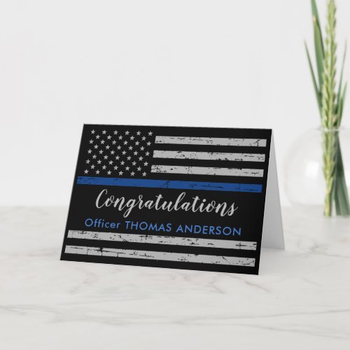 Police Congratulations Thin Blue Line Graduation C