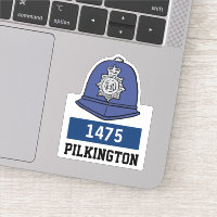 Police Constable Helmet with Name & Number Sticker