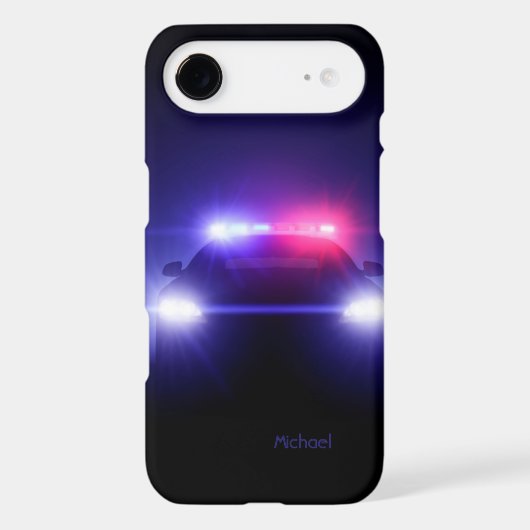 Police Cop   Car Full Lights Blinking Case-Mate iPhone Case (Back)