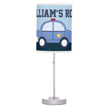 Police Cop Car Kid's Nursery Lamp by Personalizedbydiane at Zazzle