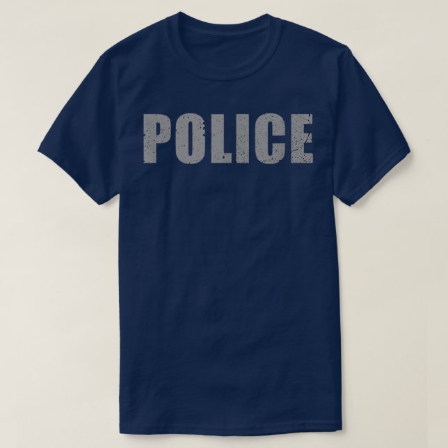 Police  Costume For Halloween  T-Shirt (Design Front)