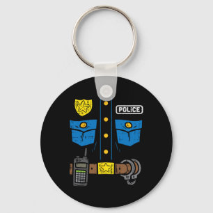 Police Costume Funny Cop Law Enforcement Men Boys  Keychain