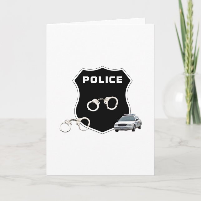 Police Crime Badge Blank Inside Card (Front)