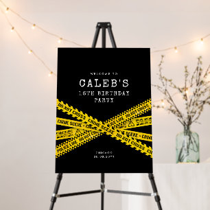 Police Crime Party welcome sign