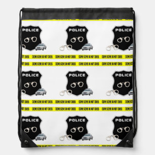 Police Crime Scene Drawstring Bag
