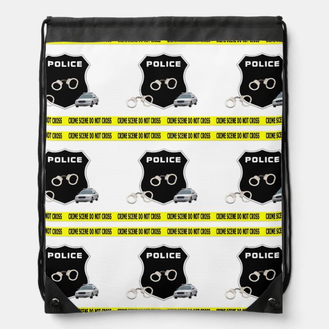 Police Crime Scene Drawstring Bag (Front)