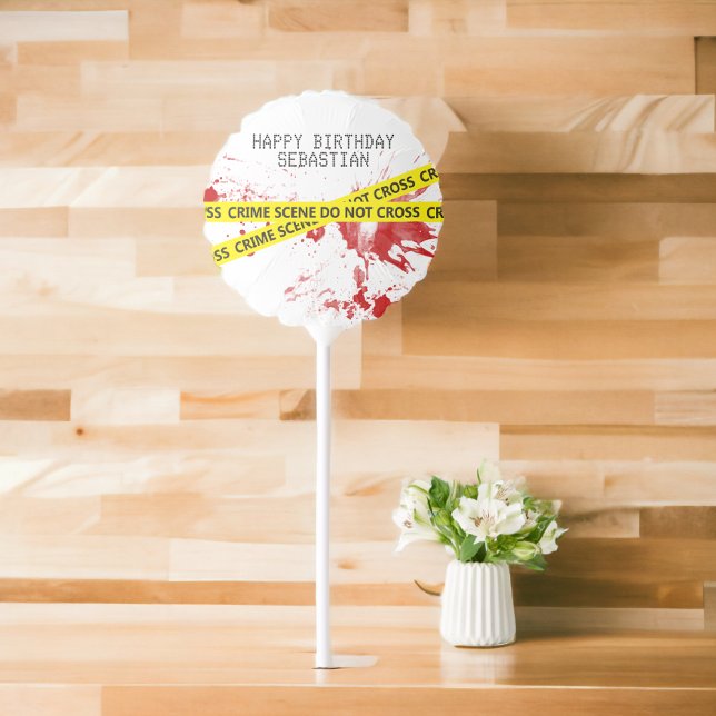 Police Crime Scene Tape Personalized Balloon (Police Crime Scene Tape Personalized Balloon from Ricaso. Ideal for birthdays, murder mysteries etc)