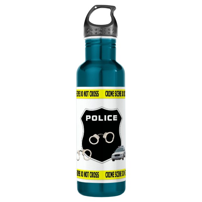 Police Crime Scene Water Bottle (Front)