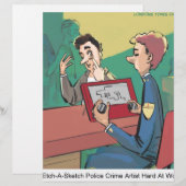 Police Crime Sketch Artist Funny (Front/Back)