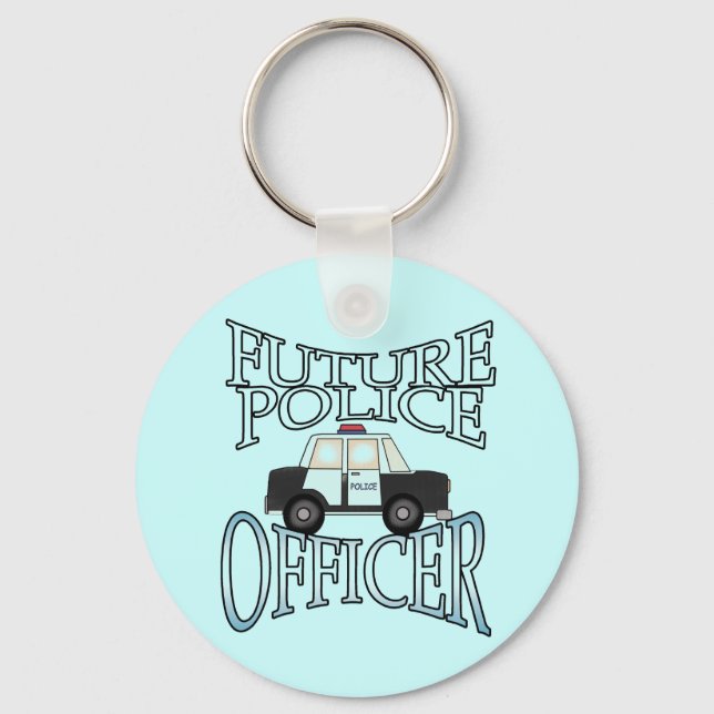 Police Cruiser Future Police Officer Keychain (Front)
