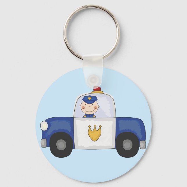 Police Cruiser T-shirts and Gifts Keychain (Front)
