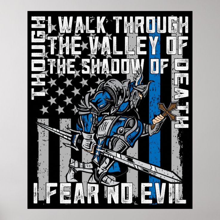 Police Crusader I Fear No Evil Poster | Zazzle