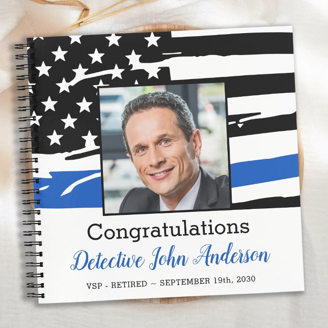 Police Custom Photo Retirement Party Guest Book   (Creator Uploaded)