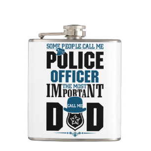 Police Dad   Law Enforcement   Father's Day Flask