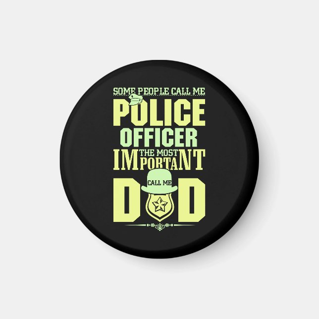 Police Dad | Law Enforcement | Father's Day Magnet (Front)