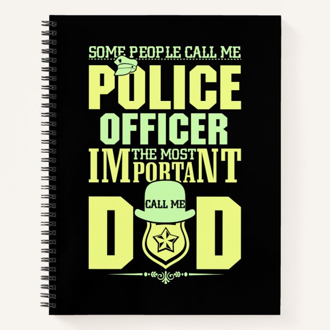 Police Dad | Law Enforcement | Father's Day Notebook (Front)