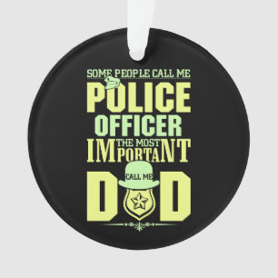 Police Dad Law Enforcement Father's Day Ornament
