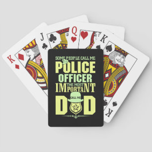 Police Dad   Law Enforcement   Father's Day Poker Cards