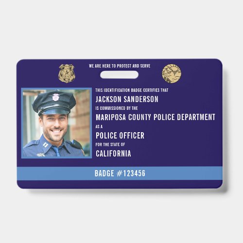 Police Deparment Law Enforcement Officer ID Badge