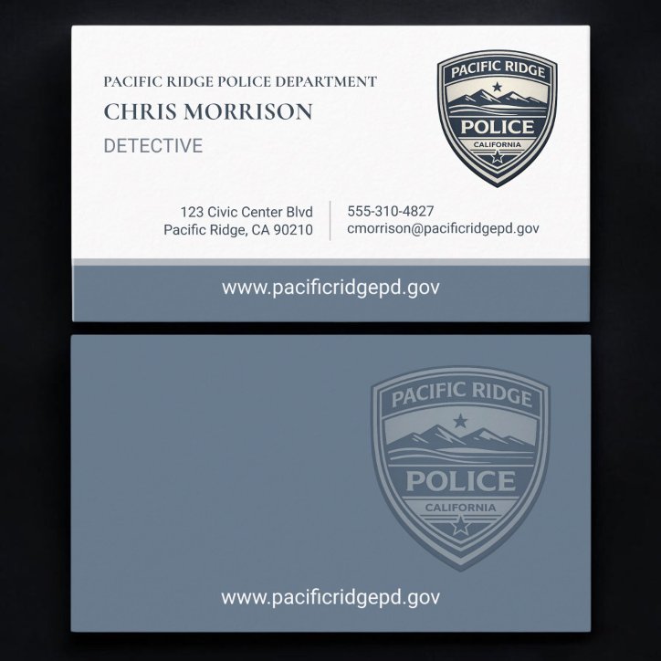 Police Department Business Card