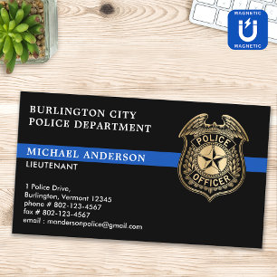 Police Department Custom Emblem Law Enforcement Business Card Magnet