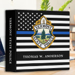 Police Department Custom Logo Law Enforcement  3 Ring Binder<br><div class="desc">Thin Blue Line Police Department 3 ring binder - American flag in Police Flag colors, modern black and blue design . Customize with your department logo, and personalize with police officers name. This personalized law enforcement binder is perfect for police departments and law enforcement . COPYRIGHT © 2020 Judy Burrows,...</div>